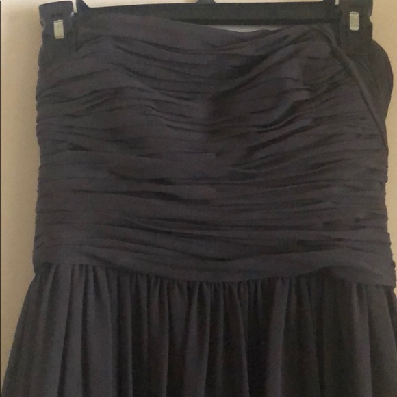 Vera wang “smoke” strapless chiffon dress - Picture 5 of 6